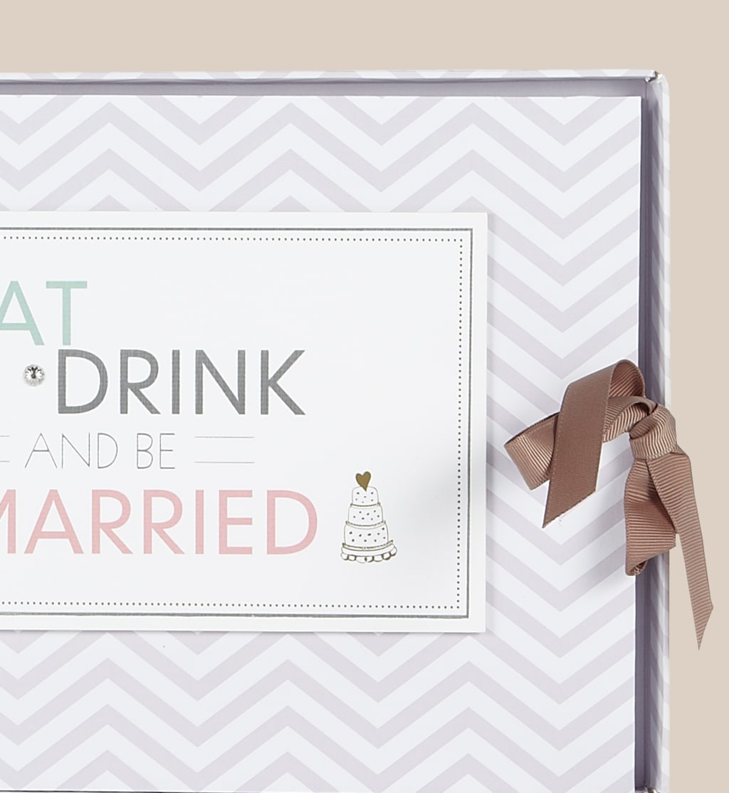 Chevron Collection Wedding Guest Book with Matching Keepsake Box 4 of 4