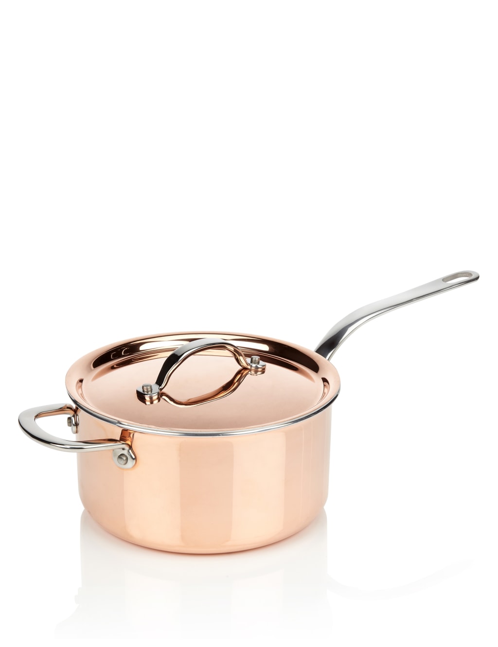 20cm Copper Tri-Ply Saucepan 1 of 3