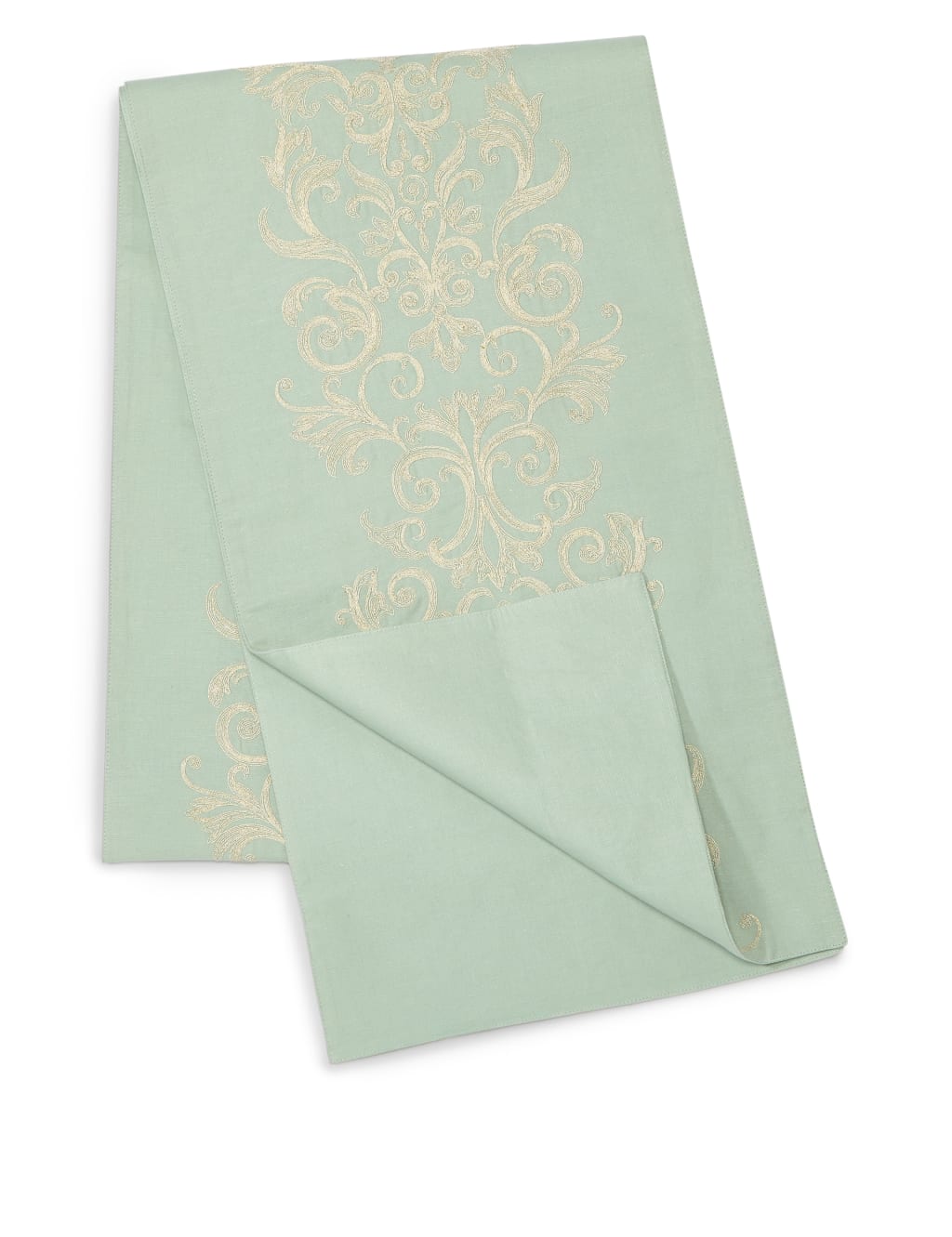 Crewel Damask Embroidered Runner 1 of 1