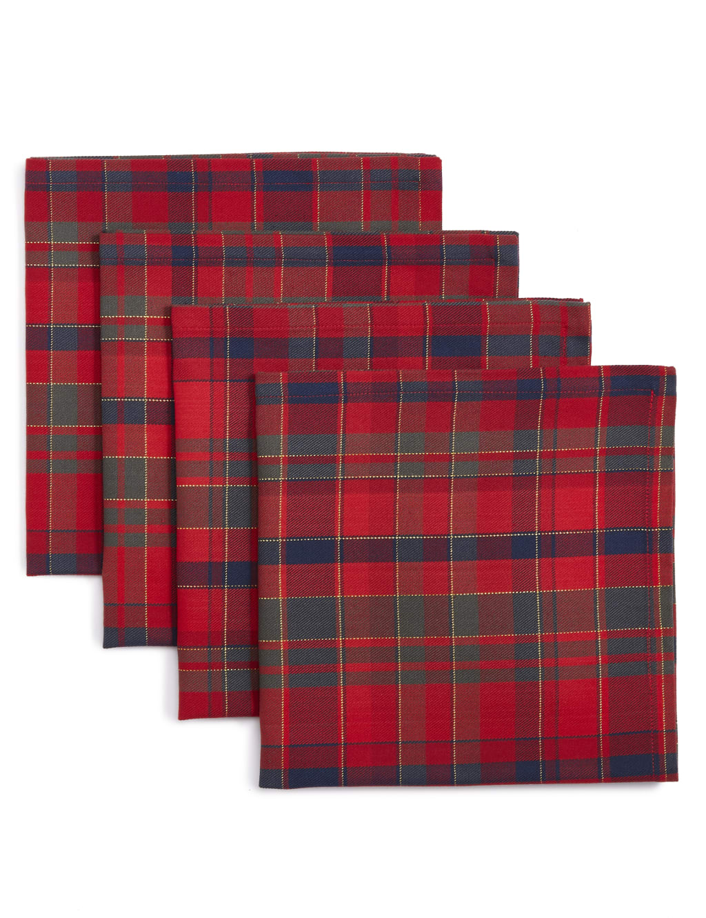 4 Pack Cotton Rich Tartan Napkin Set 1 of 1
