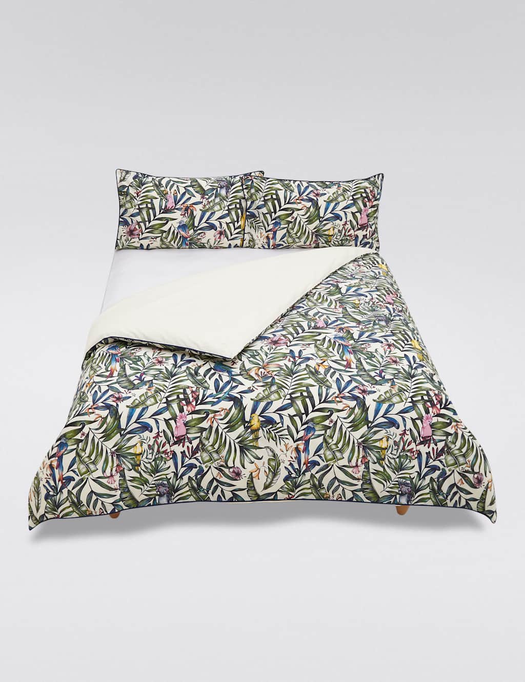 Kiera Tropical Bird Print Bedding Set 1 of 5
