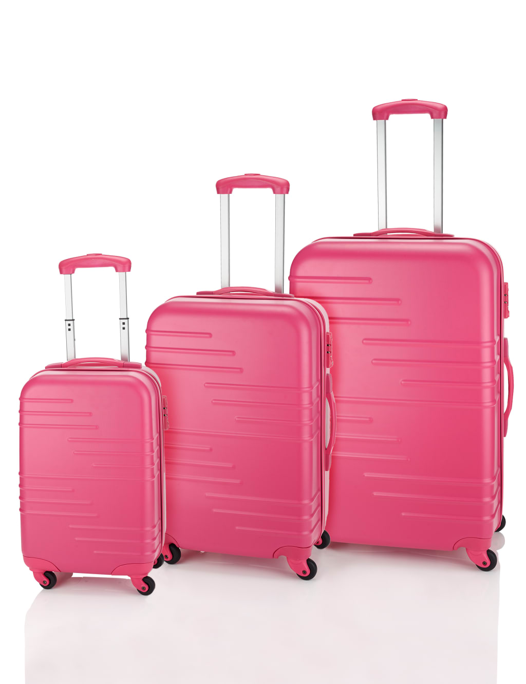 4 Wheel Hard Shell Cabin Suitcase M S Collection M S