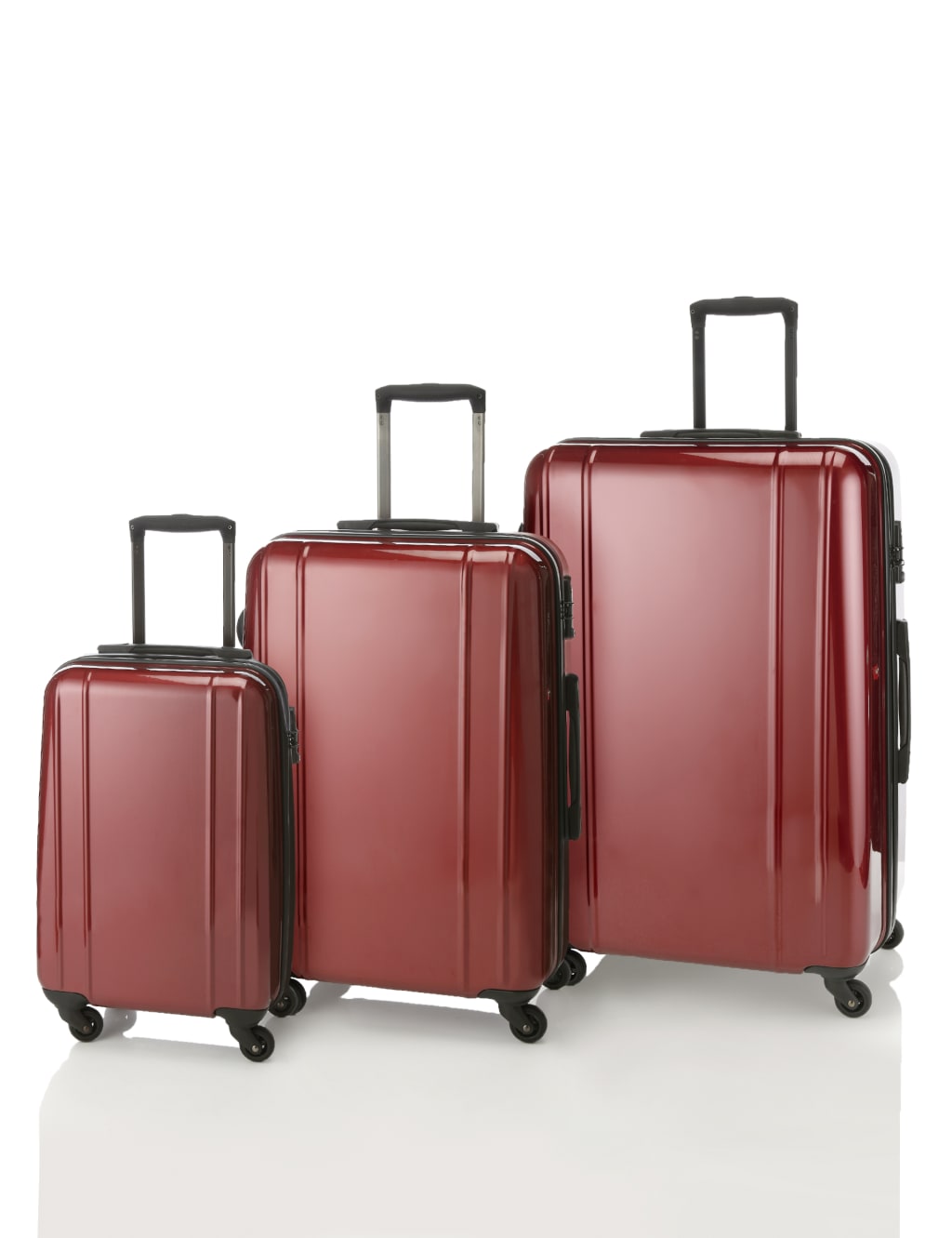 4 Wheel Hard Shell Medium Suitcase M S Collection M S