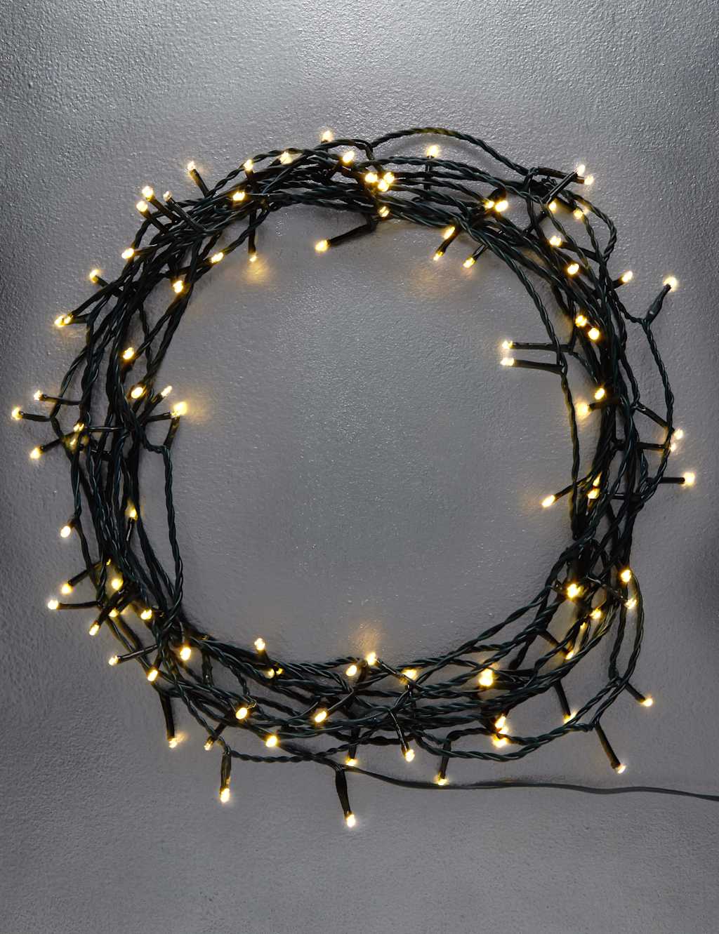 100 Warm White Battery LED Christmas Lights with Timer Switch 1 of 5