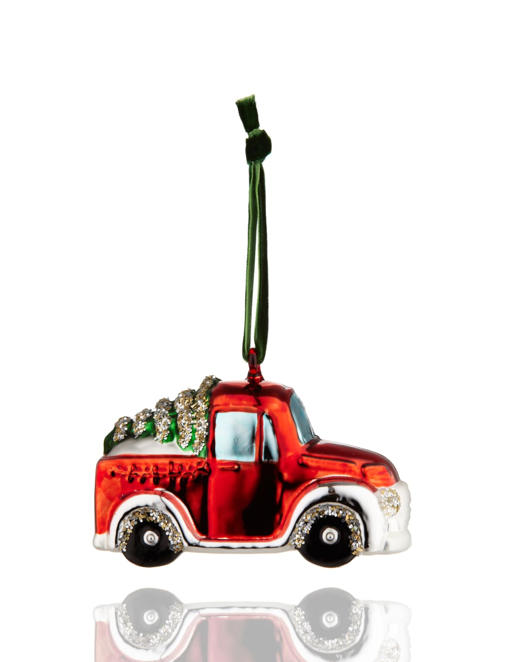 Glass Tree & Car Christmas Decoration 2 of 3