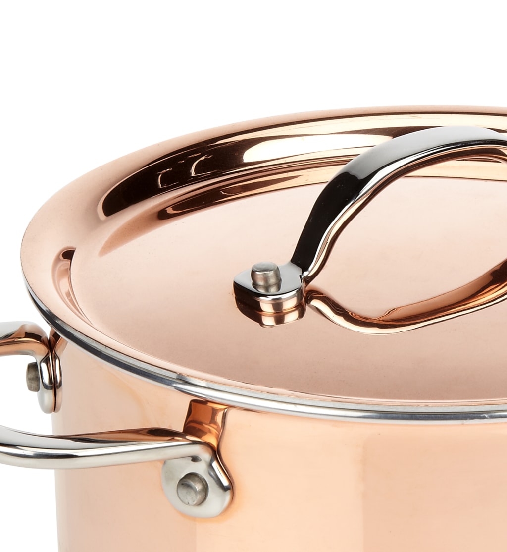 20cm Copper Tri-Ply Saucepan 2 of 3