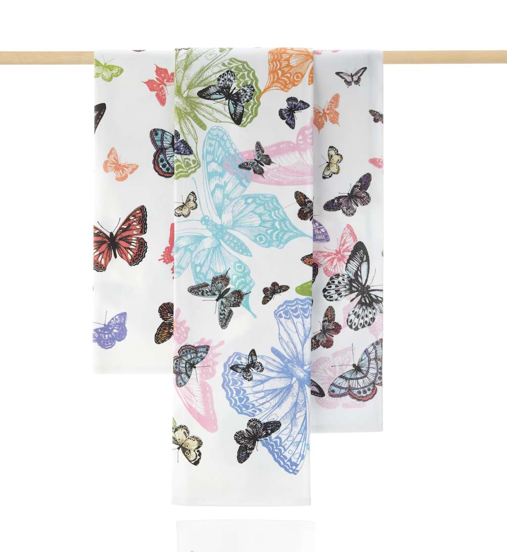 3 Butterfly Tea Towels 1 of 2