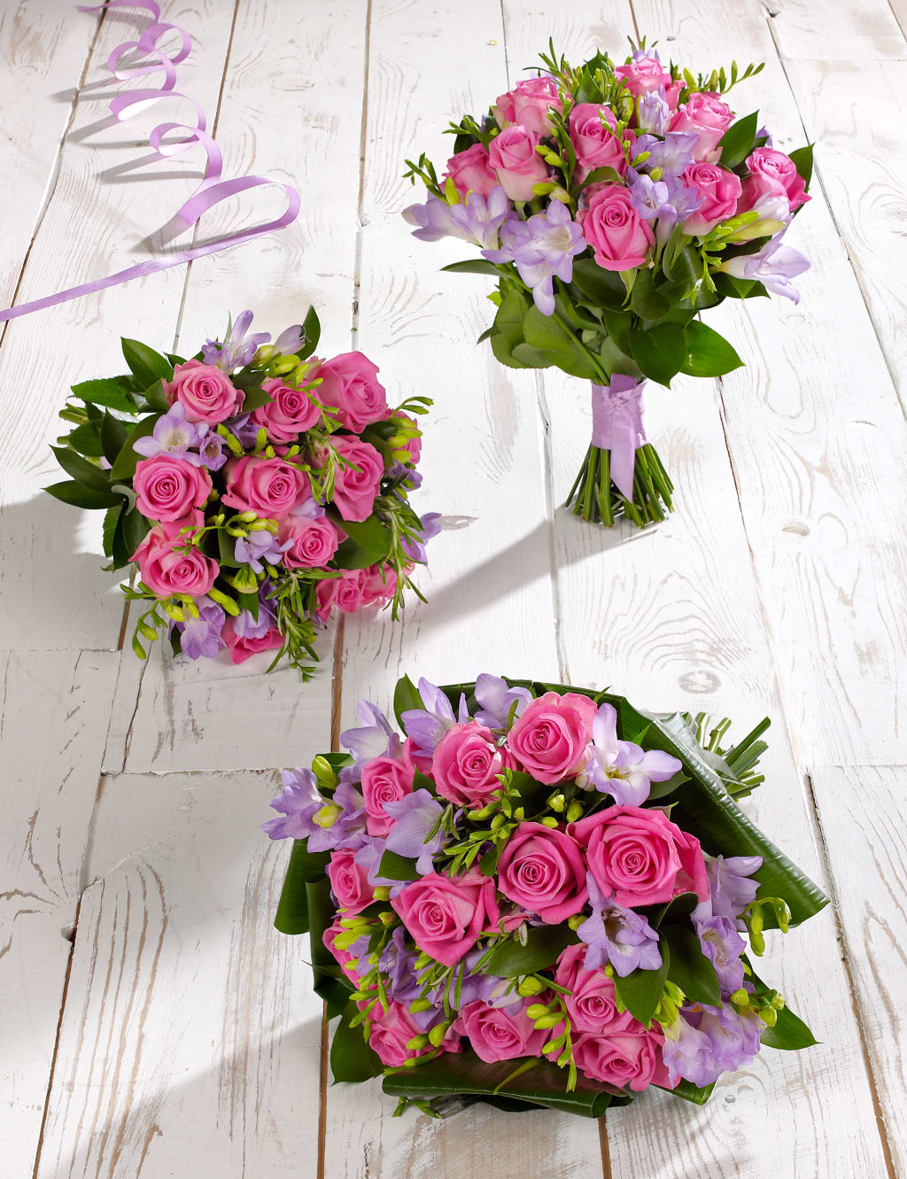 Pink & Lilac Rose & Freesia Wedding Flowers - Collection 1 1 of 1