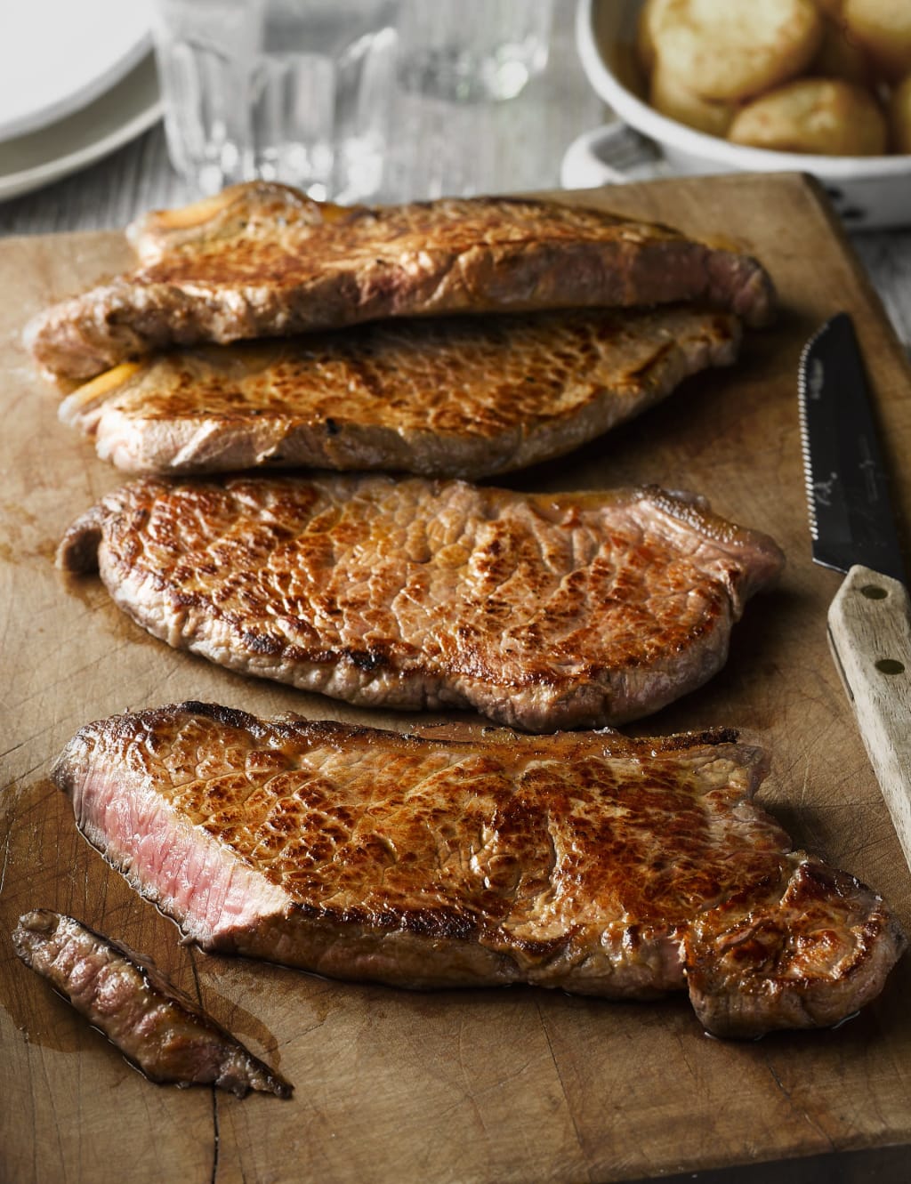 4 Thin Cut Sirloin Steak 1 of 2