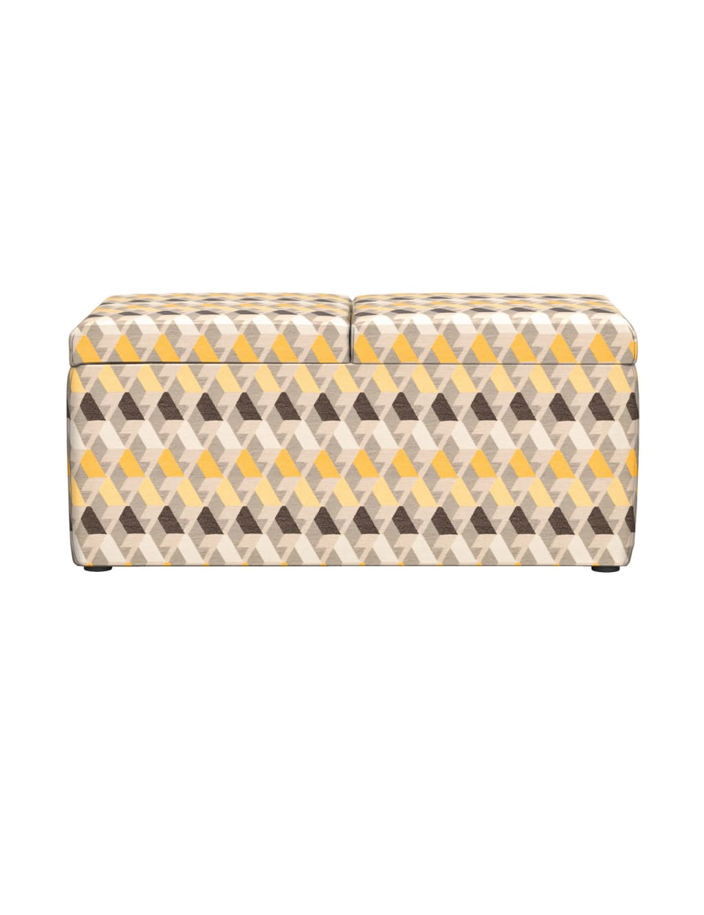 Lena Ottoman Veela Yellow Mix Footstool 1 of 1