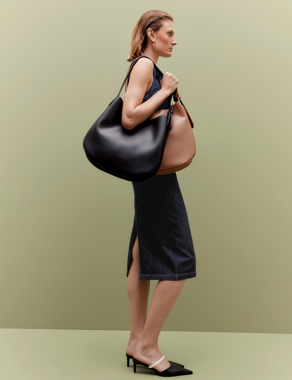 Faux leather satchel bag online