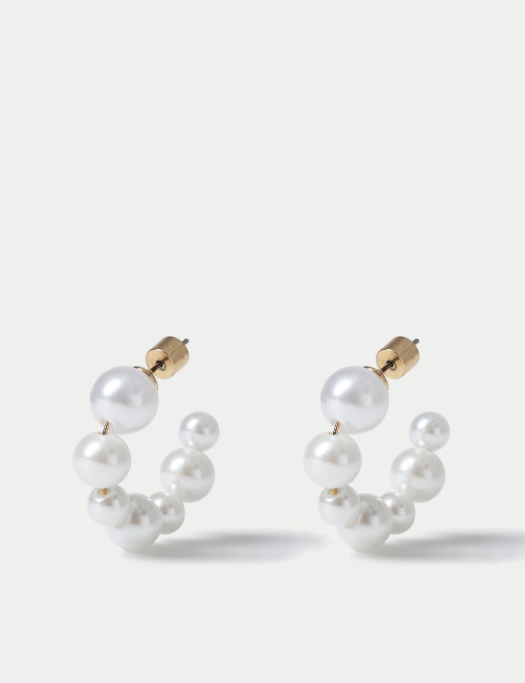 Pearl Twisted Hoop Earring M S Collection M S