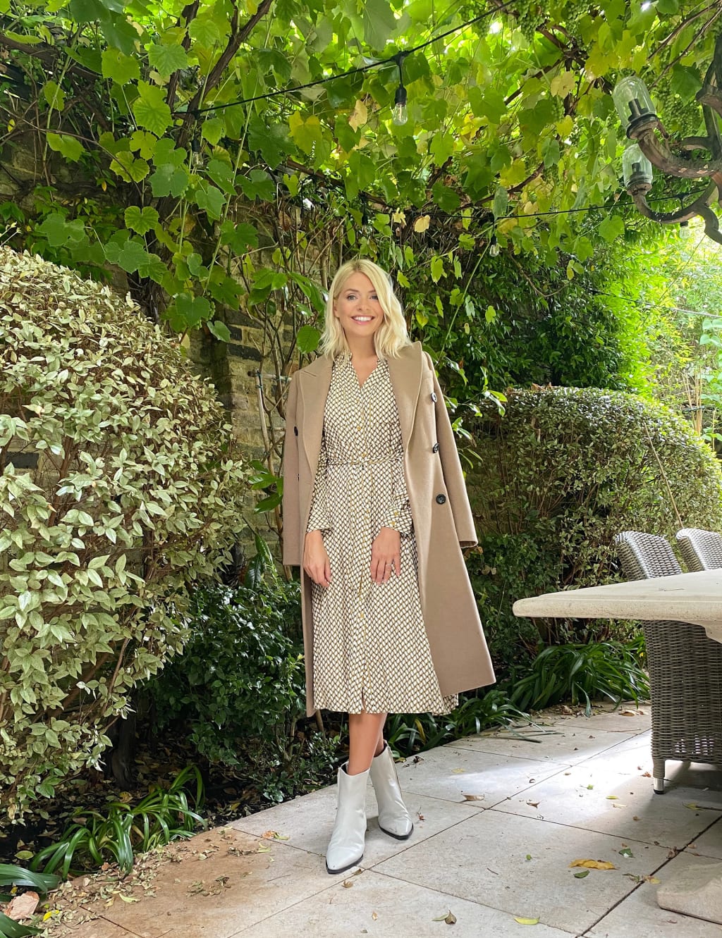Geometric Belted Midi Shirt Dress 6 of 6