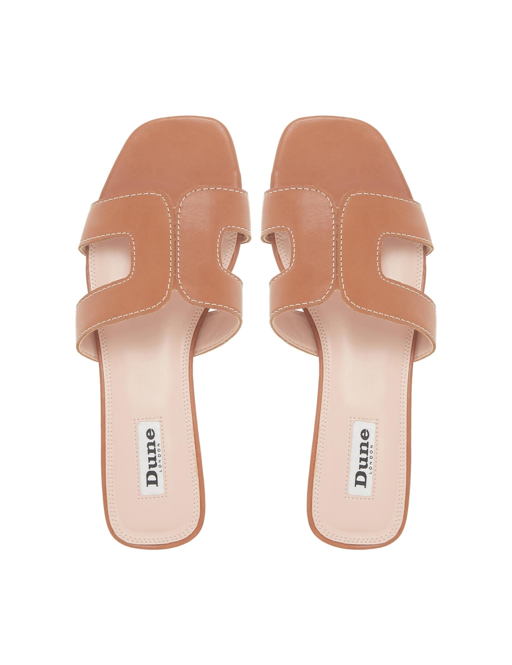Leather Block Heel Sliders 4 of 5