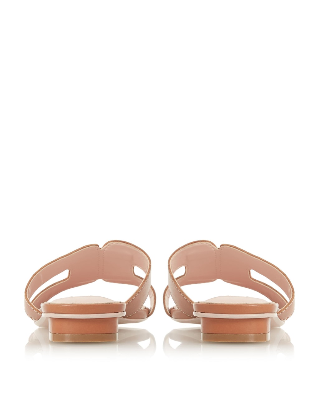 Leather Block Heel Sliders 5 of 5