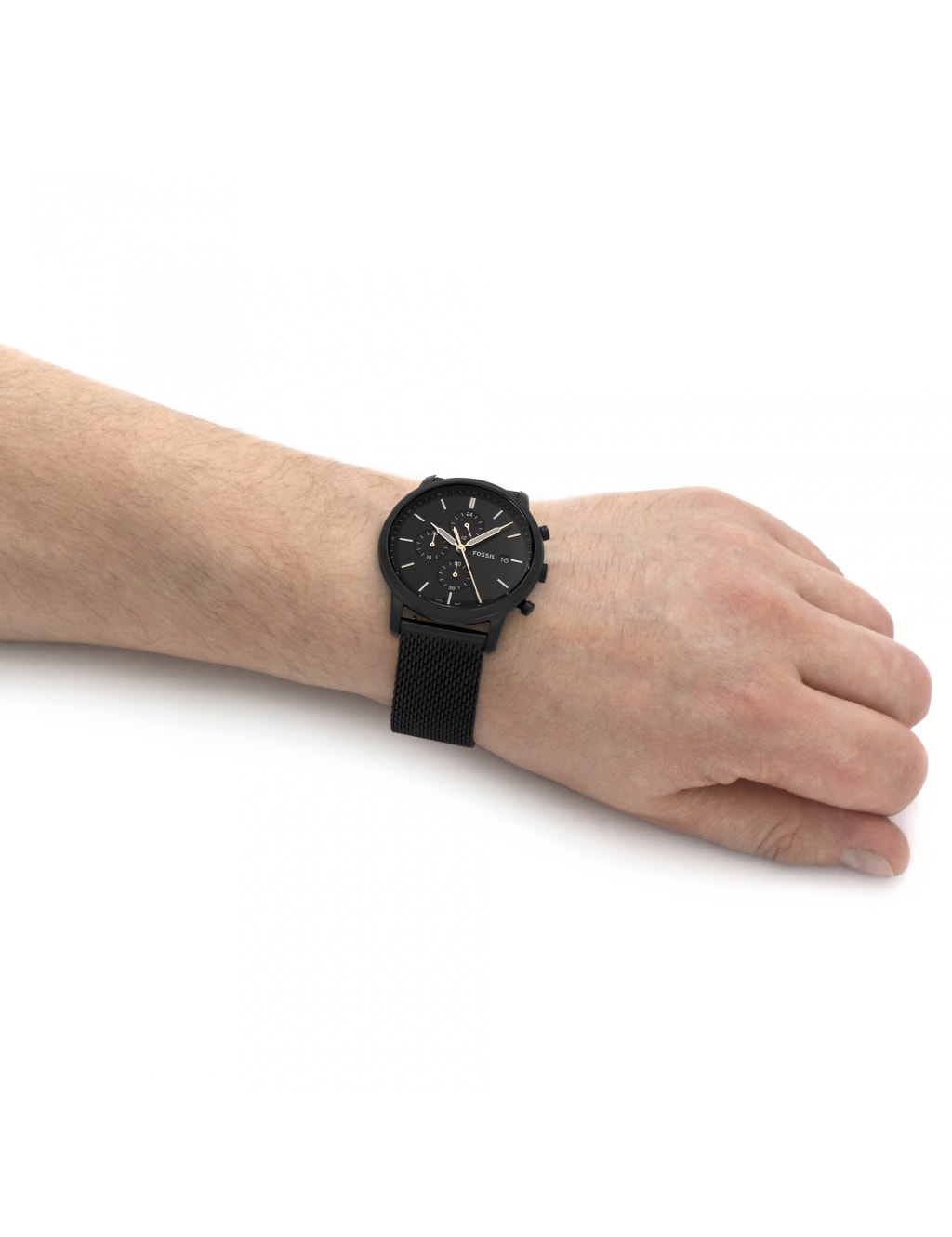 Fossil Minimalist Black Stainless Steel Watch 7 of 8