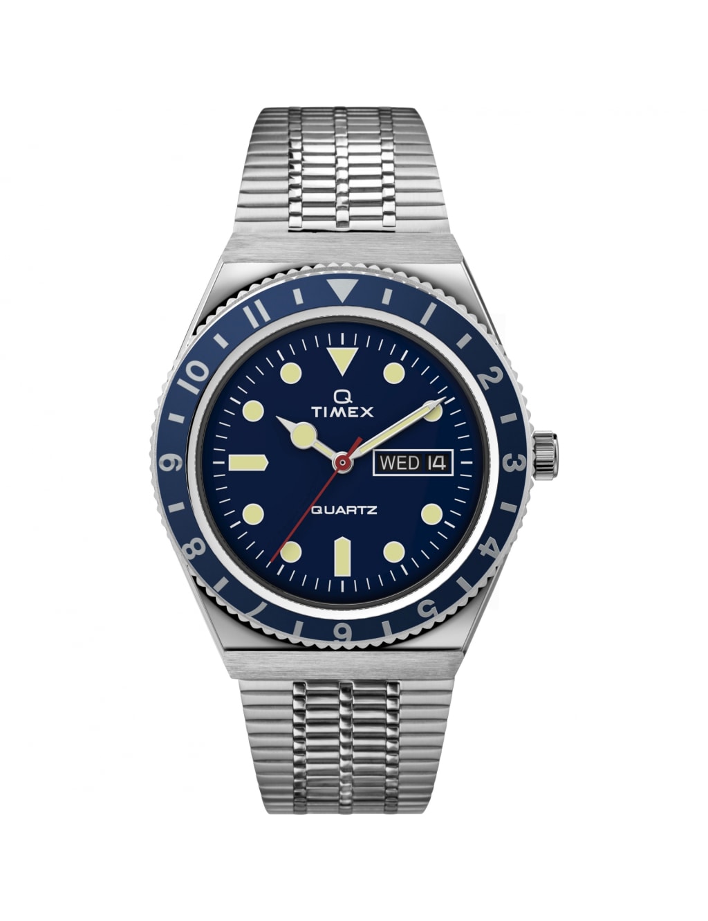 Timex Q Diver Stainless Steel Watch 1 of 8