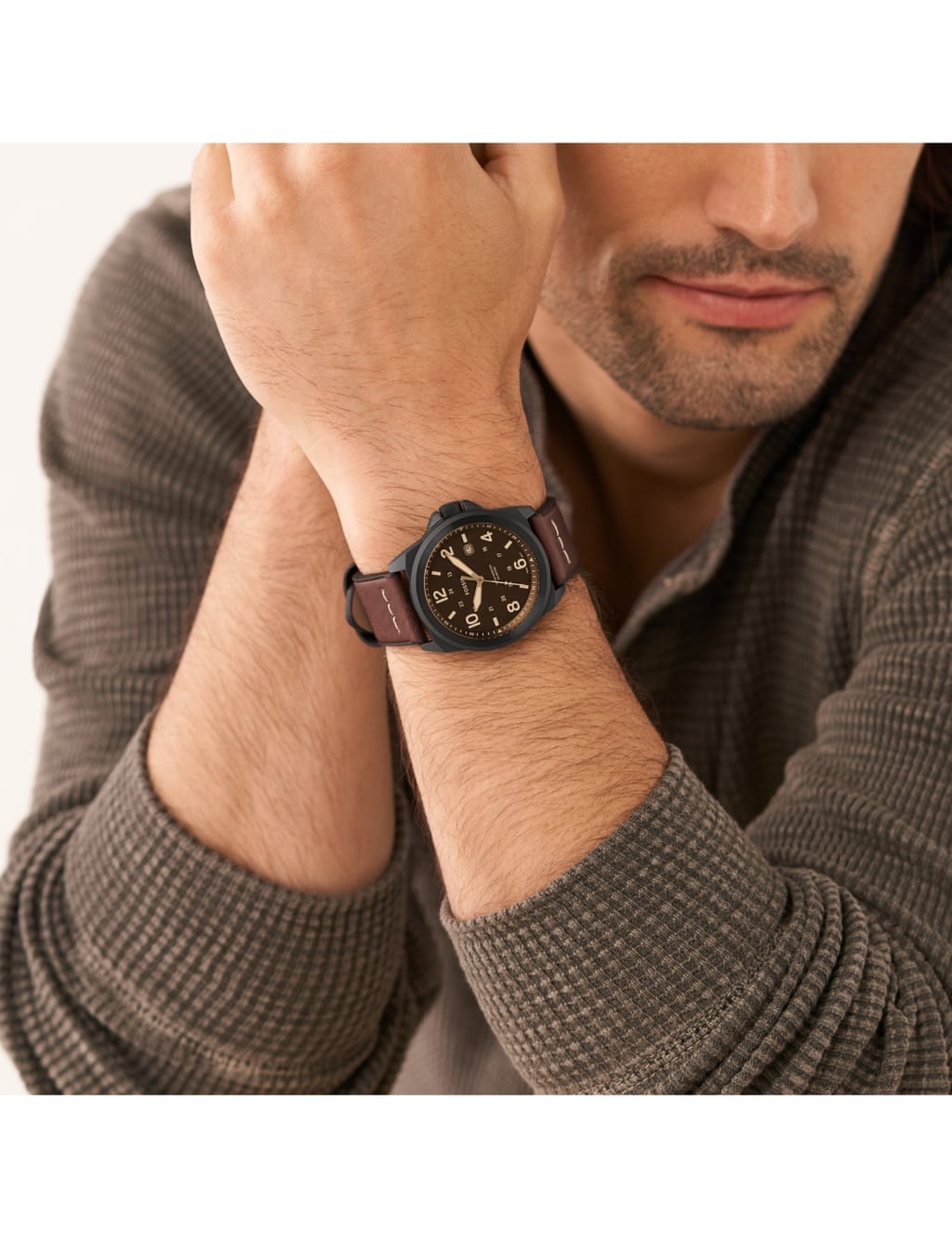 Fossil Bronson Brown Leather Watch 3 of 5