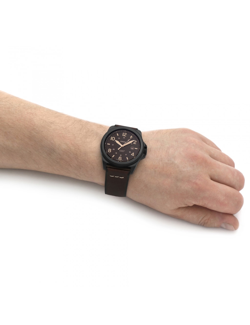 Fossil Bronson Brown Leather Watch 4 of 5