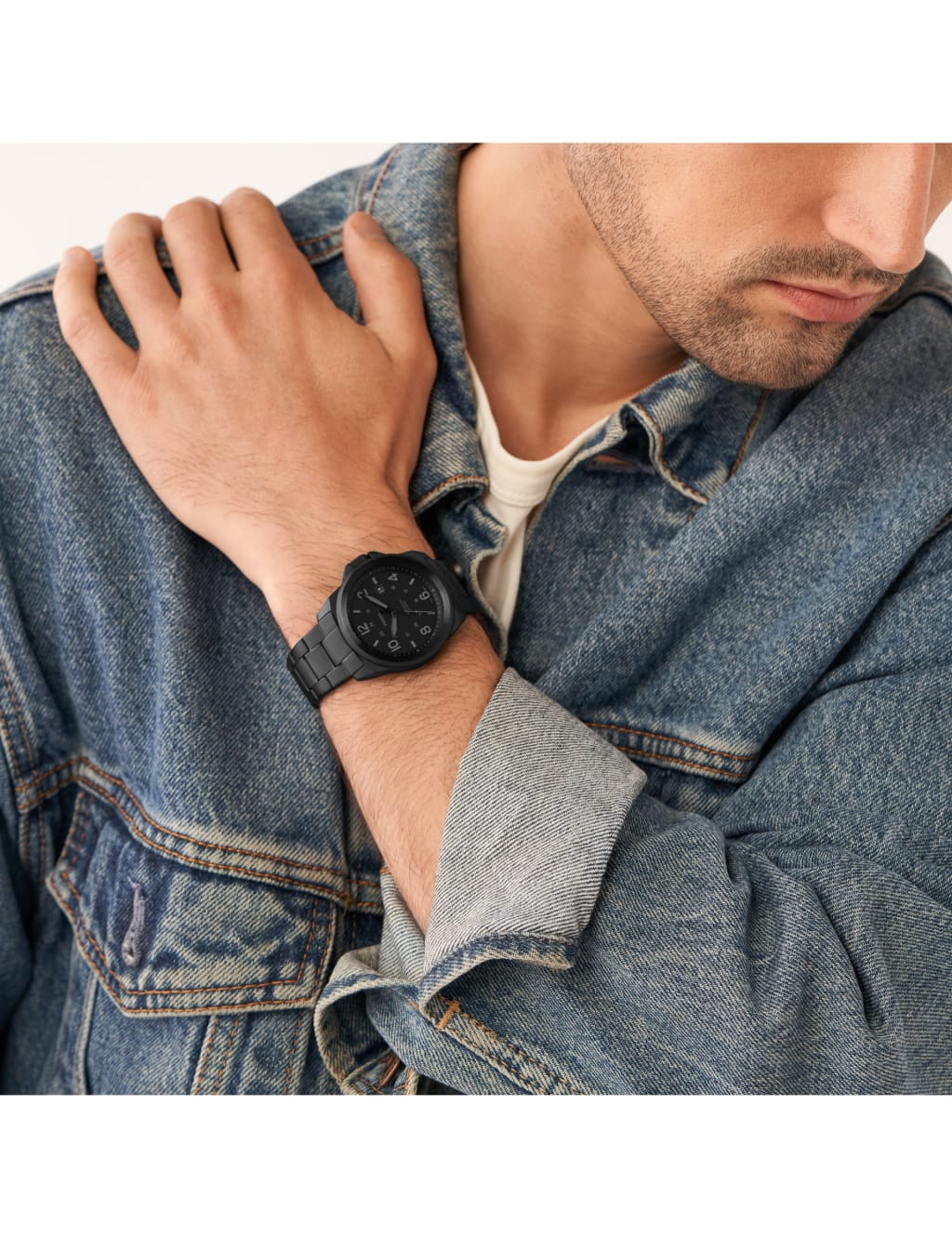Fossil Bronson Black Stainless Steel Watch 3 of 5