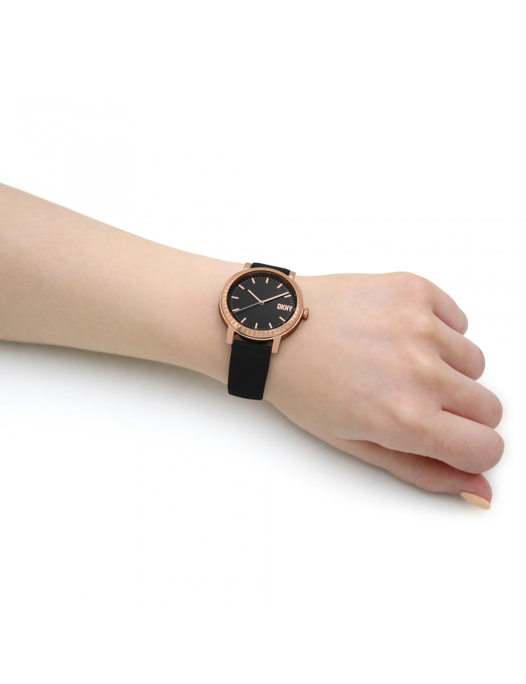 DKNY 7th Avenue Black Leather Watch 9 of 10