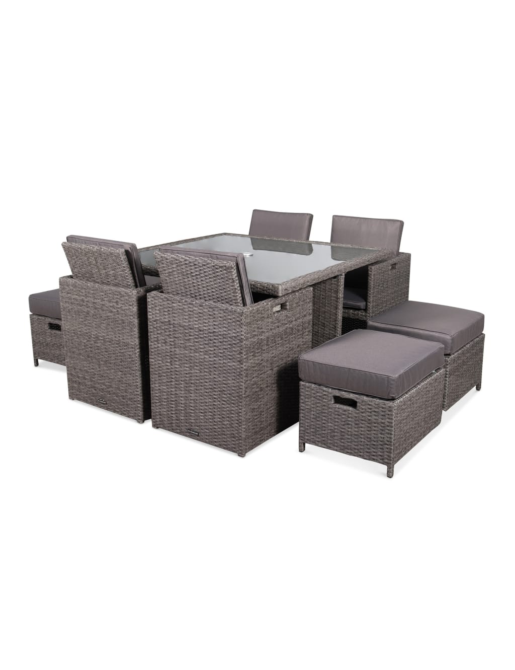 Paris 8 Seater Rattan Garden Cube Dining Set 4 of 5