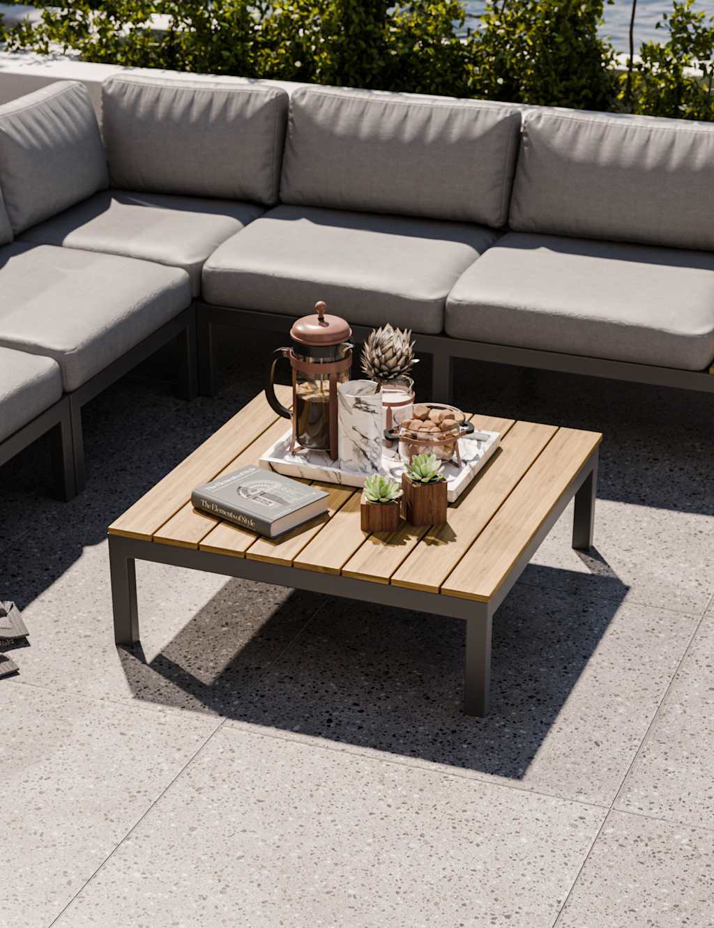 Aspen 6 Seater Garden Corner Lounge Set 5 of 17