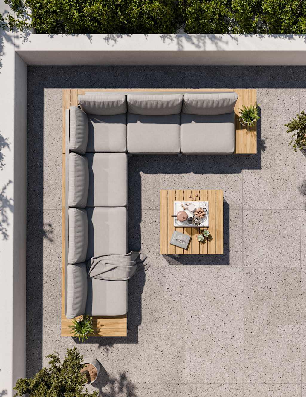 Aspen 6 Seater Garden Corner Lounge Set 7 of 17