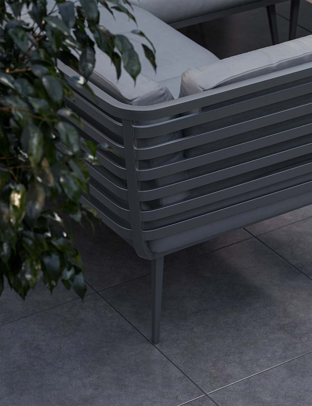 Mayfair Fire Pit Corner Lounging Set With 2 Benches 5 of 15