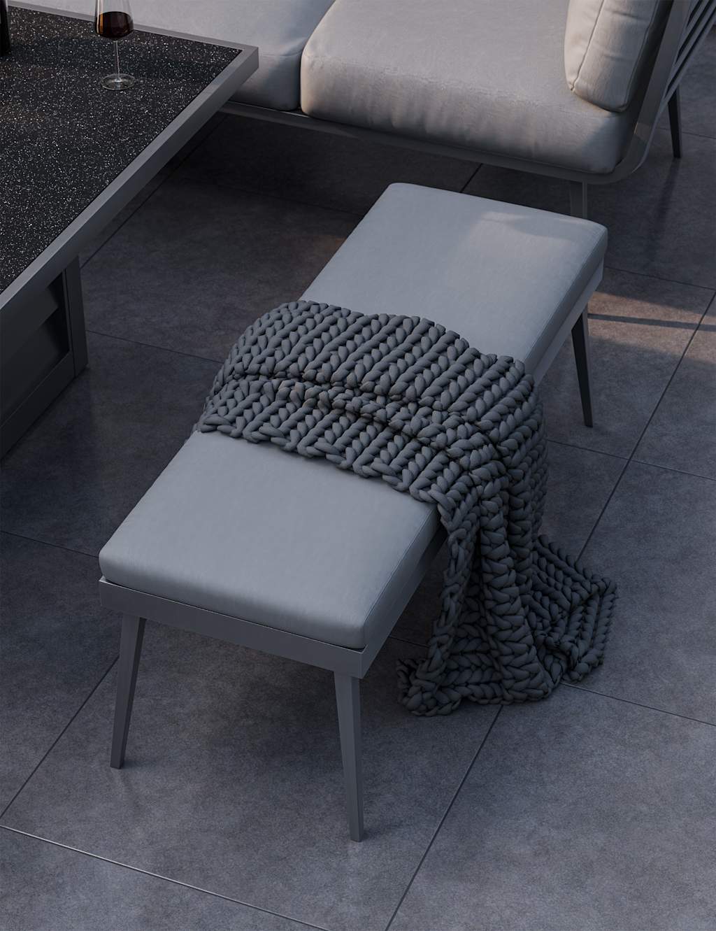Mayfair Fire Pit Corner Lounging Set With 2 Benches 7 of 15