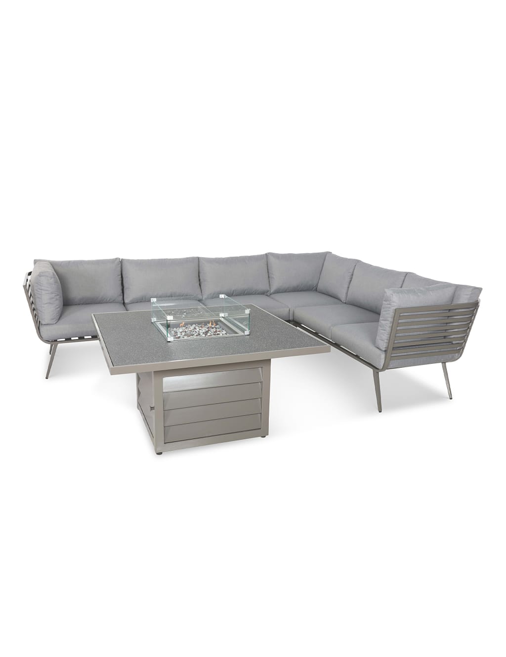 Mayfair Fire Pit Corner Lounging Set With 2 Benches 5 of 6