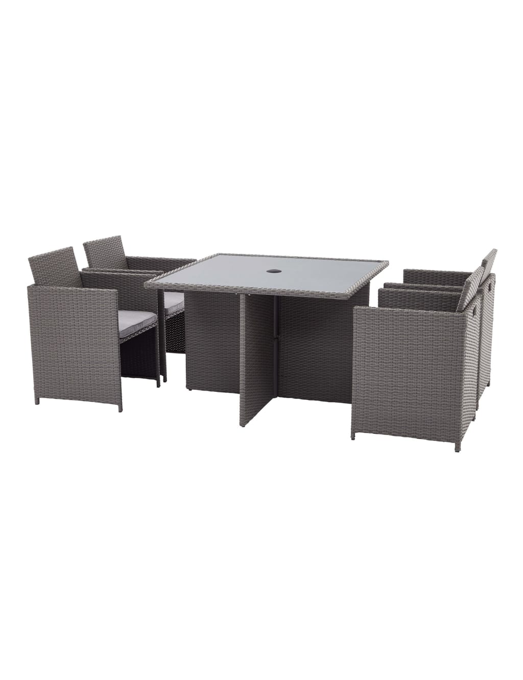 Nevada 4 Seater Rattan Garden Cube Dining Set 6 of 7