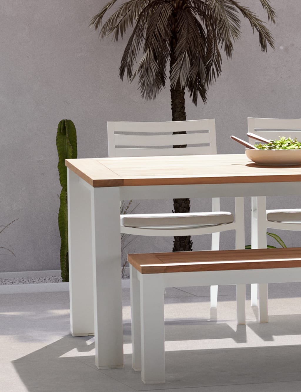 Elba 6 Seater Garden Dining Set With Bench 2 of 6