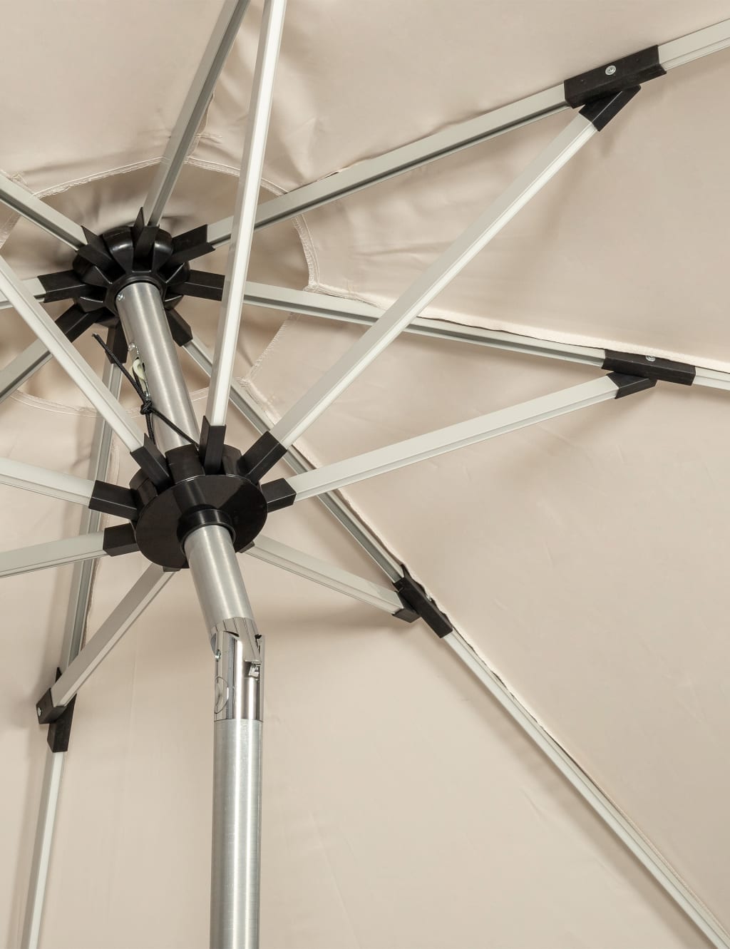 Crank and Tilt LED Strip Parasol 7 of 8
