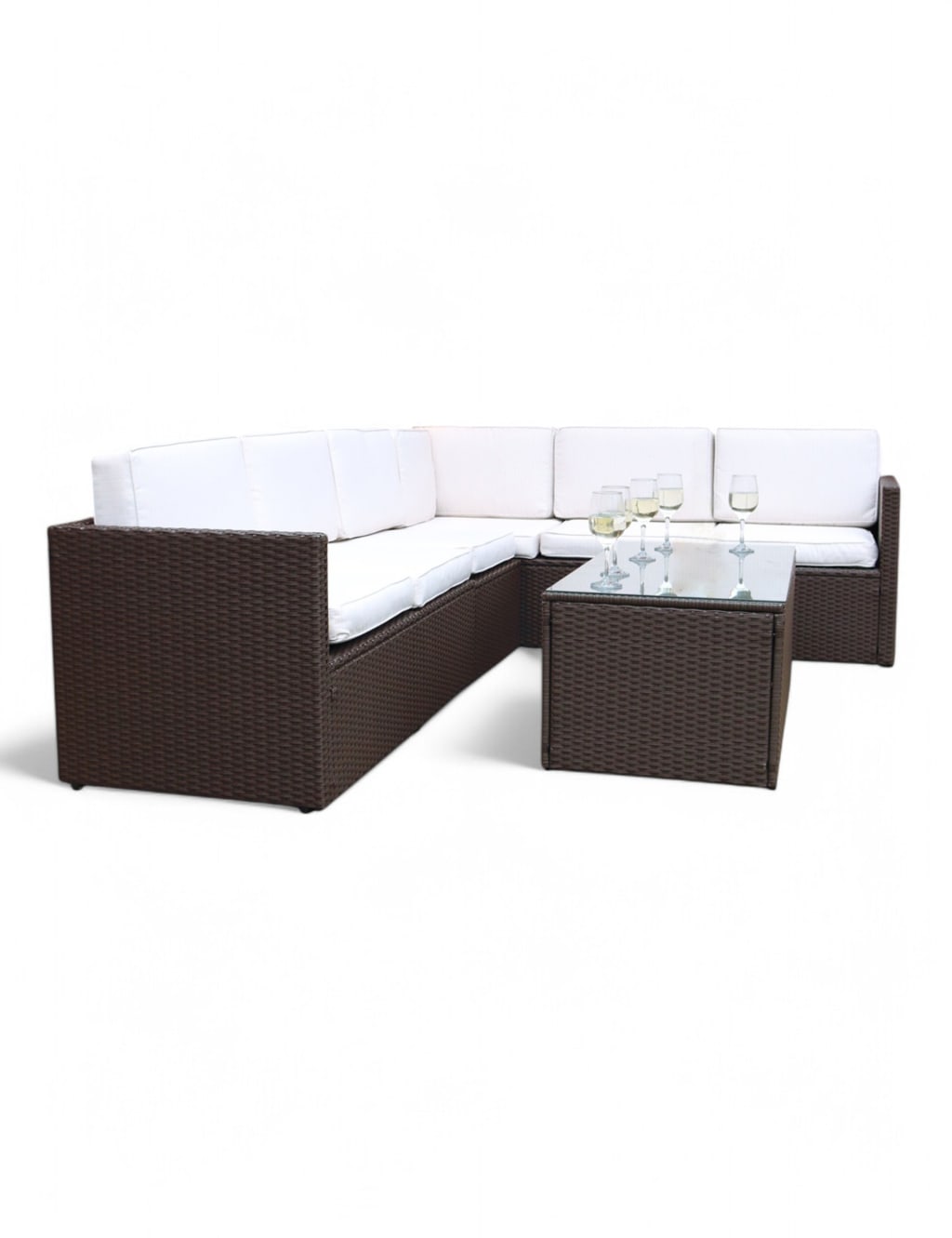 Berlin Rattan Corner Garden Lounge Set 2 of 5