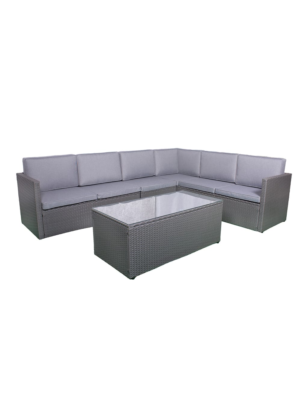 Berlin Rattan Corner Garden Lounge Set 2 of 6