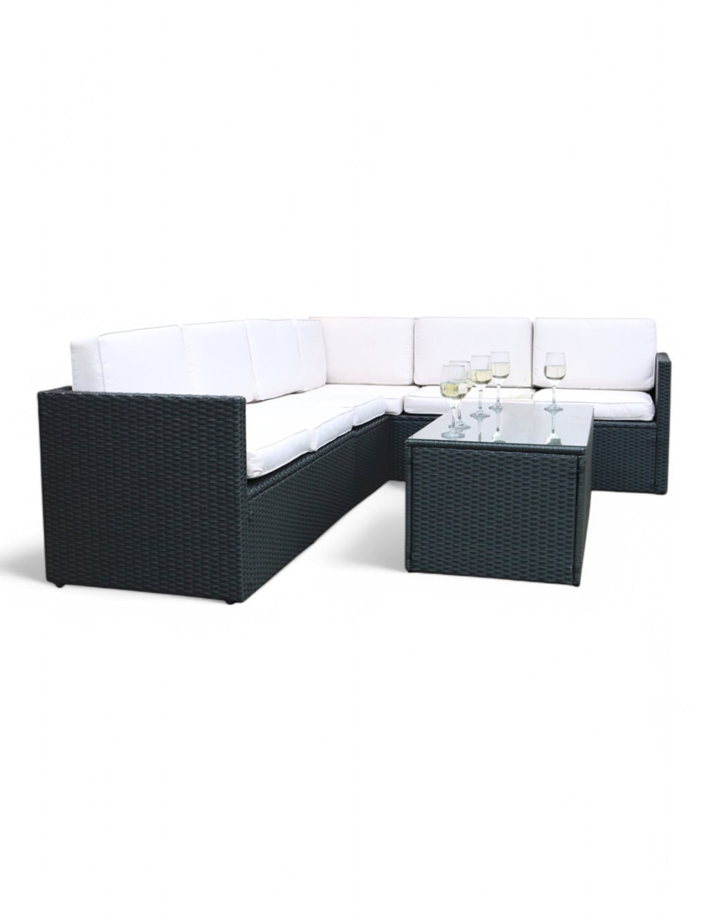 Berlin Rattan Corner Garden Lounge Set 2 of 5