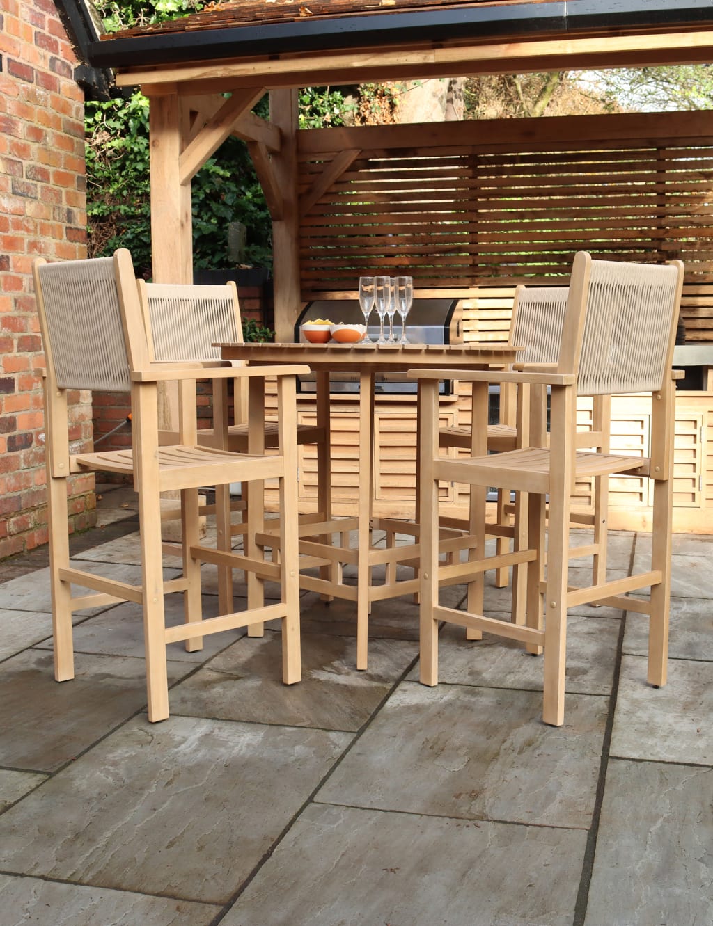 Roma 4 Seater Garden Bar Set 2 of 4