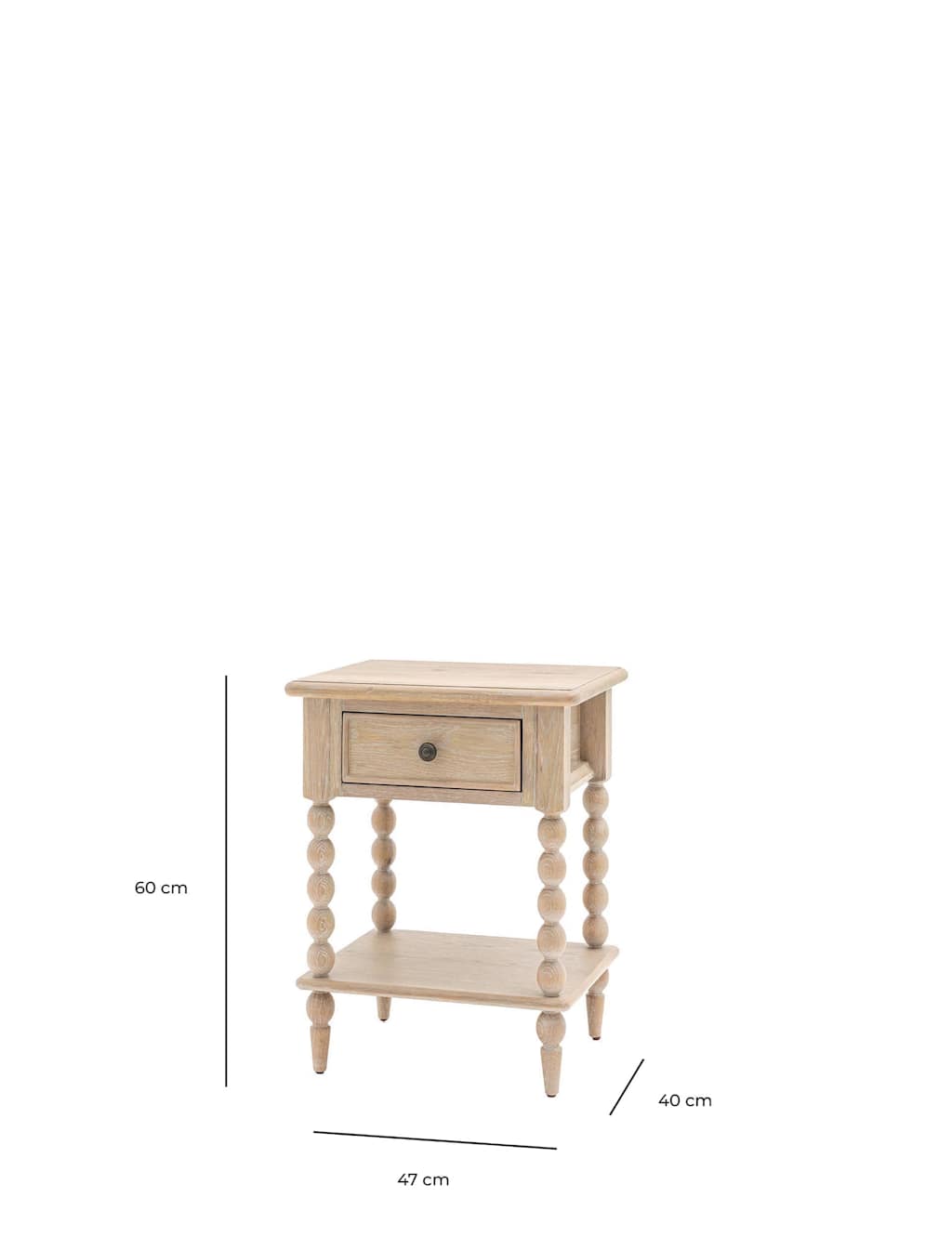 Artisan 1 Drawer Bedside Table 6 of 6