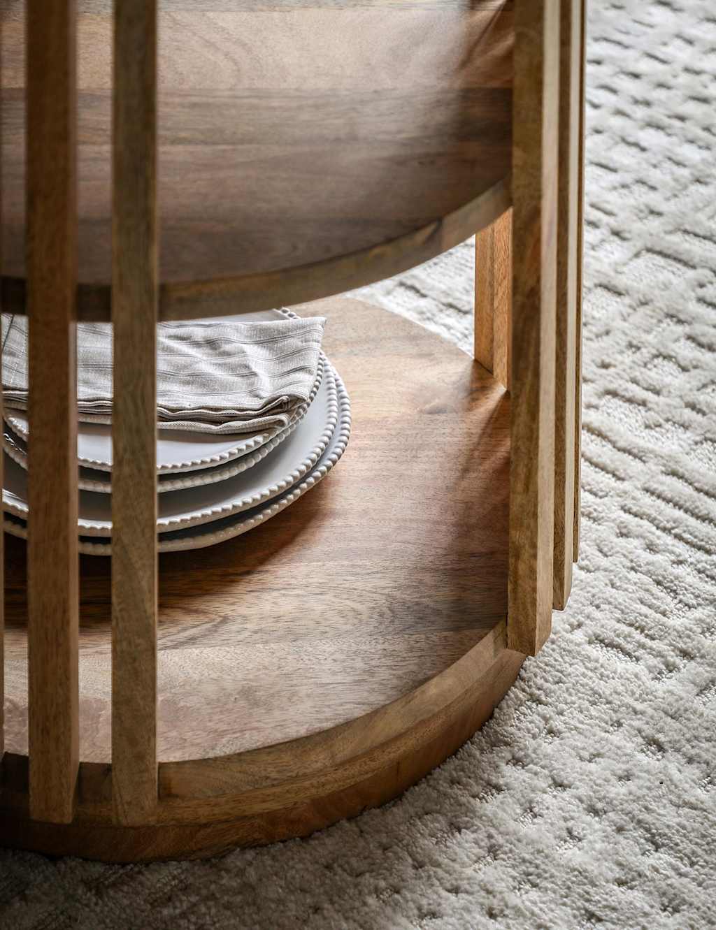 Voss Mango Wood Round Dining Table 5 of 6
