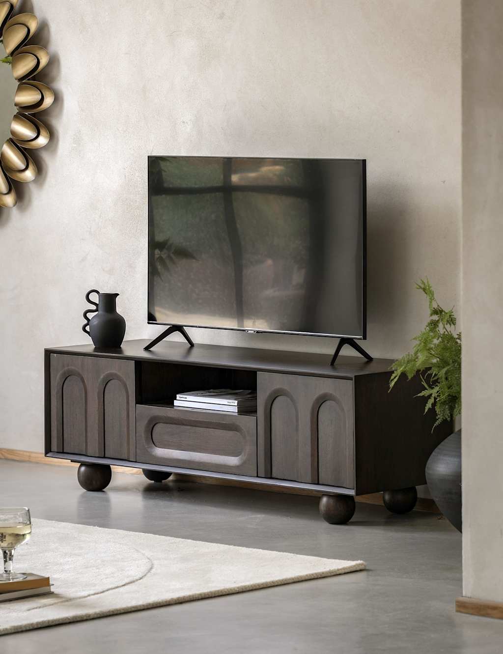 Arc Mango Wood TV Unit 1 of 5