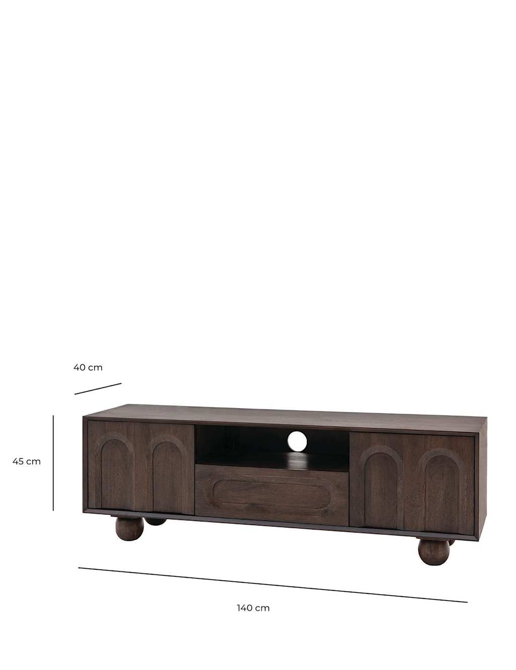 Arc Mango Wood TV Unit 5 of 5