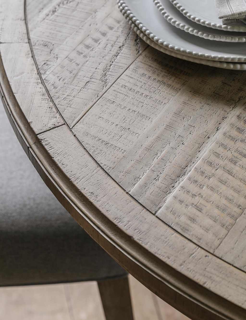Vancouver Round Extending Dining Table 6 of 6