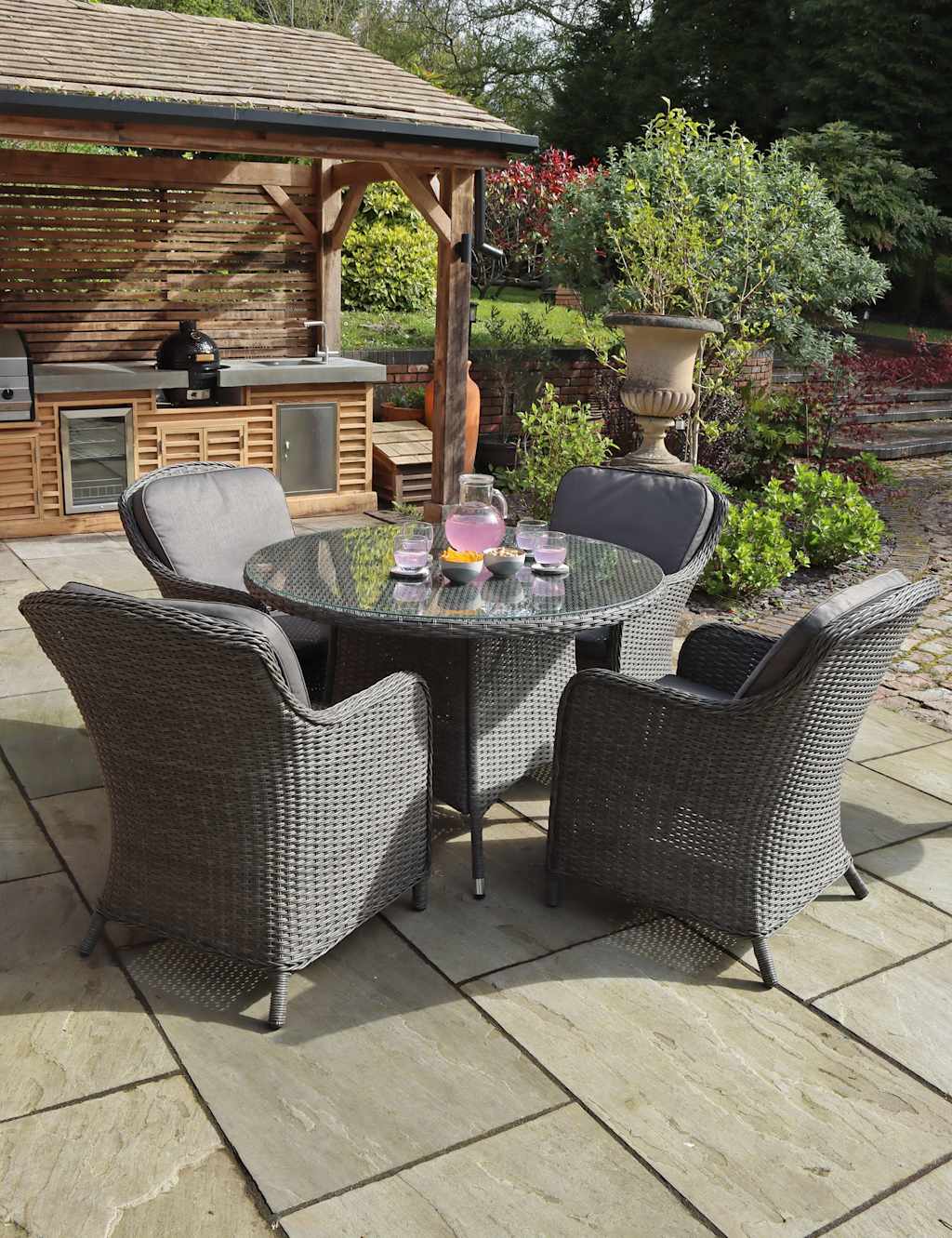 Paris Rattan 4 Seater Dining Set 3 of 6