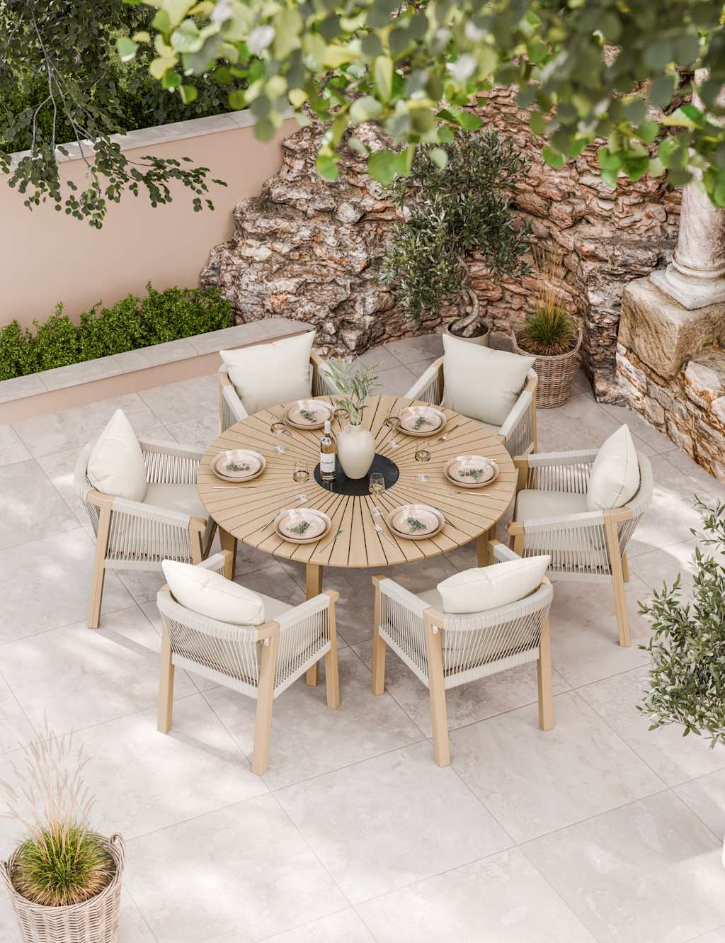 Roma 6 Seater Garden Table and Chairs 1 of 7