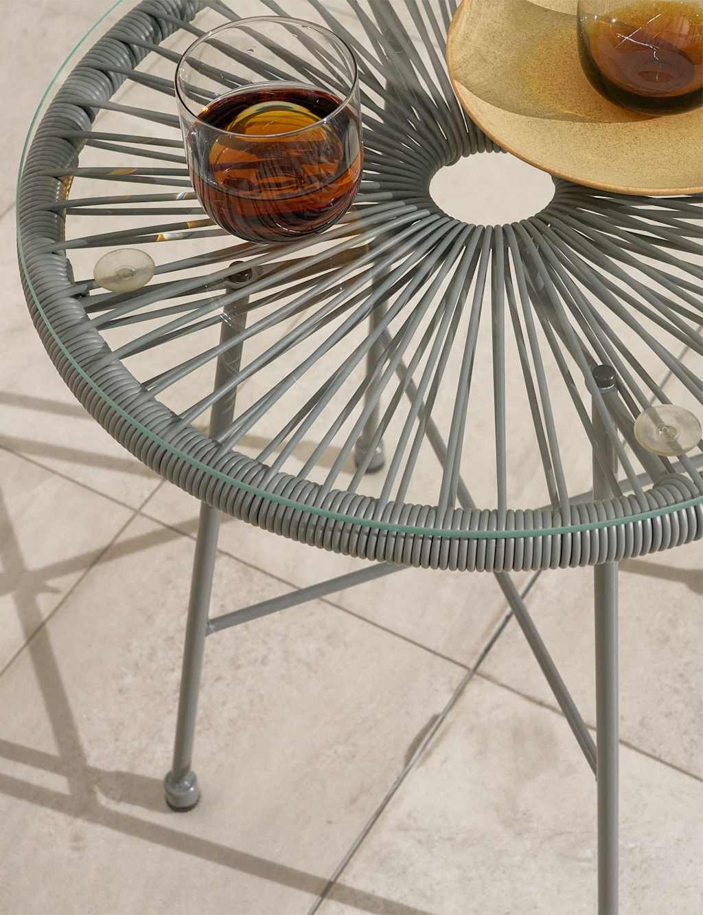 Monaco Rattan Bistro Table and 2 Chairs 3 of 7