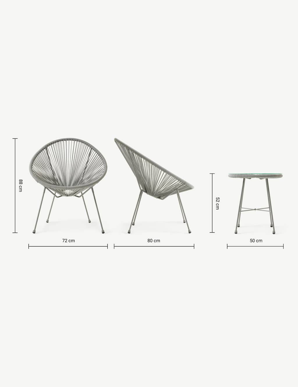 Monaco Rattan Bistro Table and 2 Chairs 7 of 7