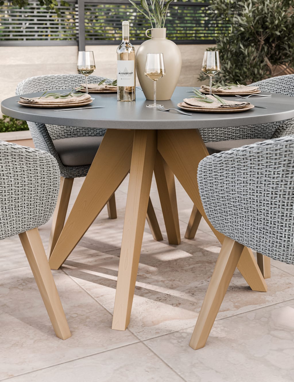 Luna 4 Seater Dining Set 4 of 7