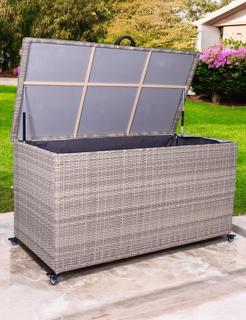 Rattan Outdoor Cushion Storage Box 645L 2 of 3