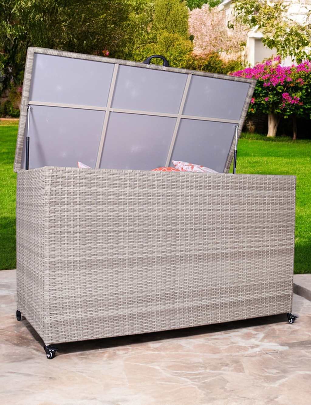 Rattan Outdoor Cushion Storage Box 645L 3 of 3